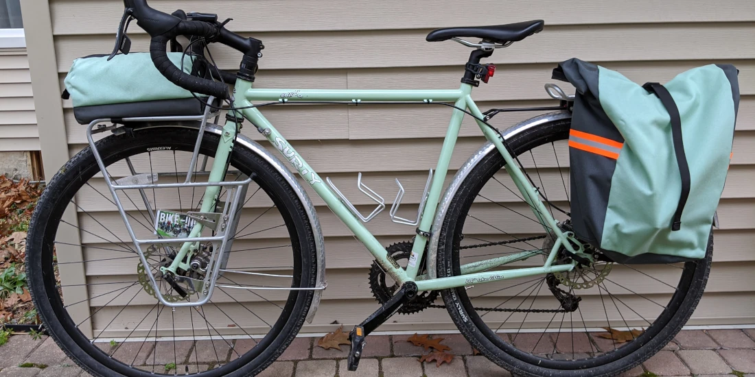 Mint-colored Surly Straggler bike in ready-to-ride condition